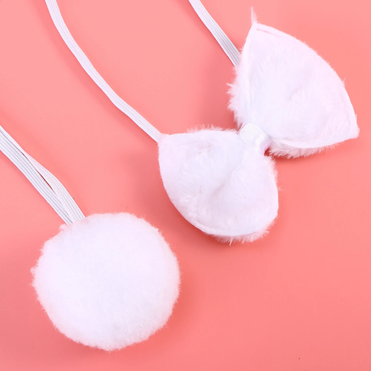 3pcs Cute Rabbit Bunny Ears Headband Bow Ties Tail Set Head Hoop Headwear Party Cosplay Costume Hair Accessories 241122