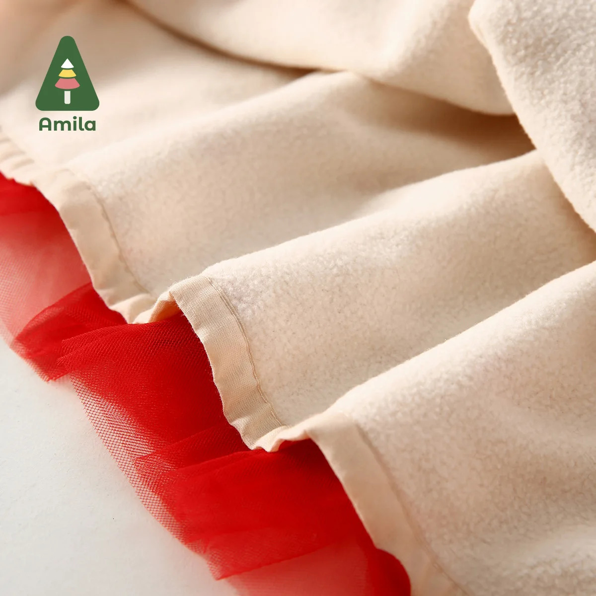 Amila Babys Dress Winter Boys and Girls Three Needle Methods Thick And Mesh Splicing Thickened Lining Dresses 241204