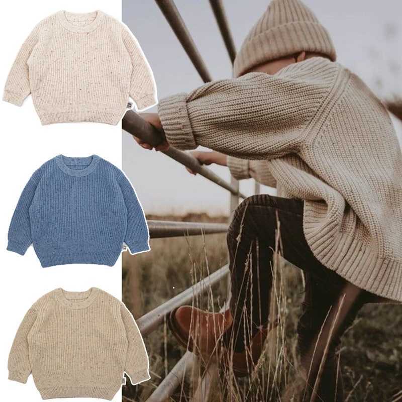 Childrens winter sweaters girls boys knitted Pullover cotton knitted childrens sweaters casual thick cable knitted baby sweaters W241205
