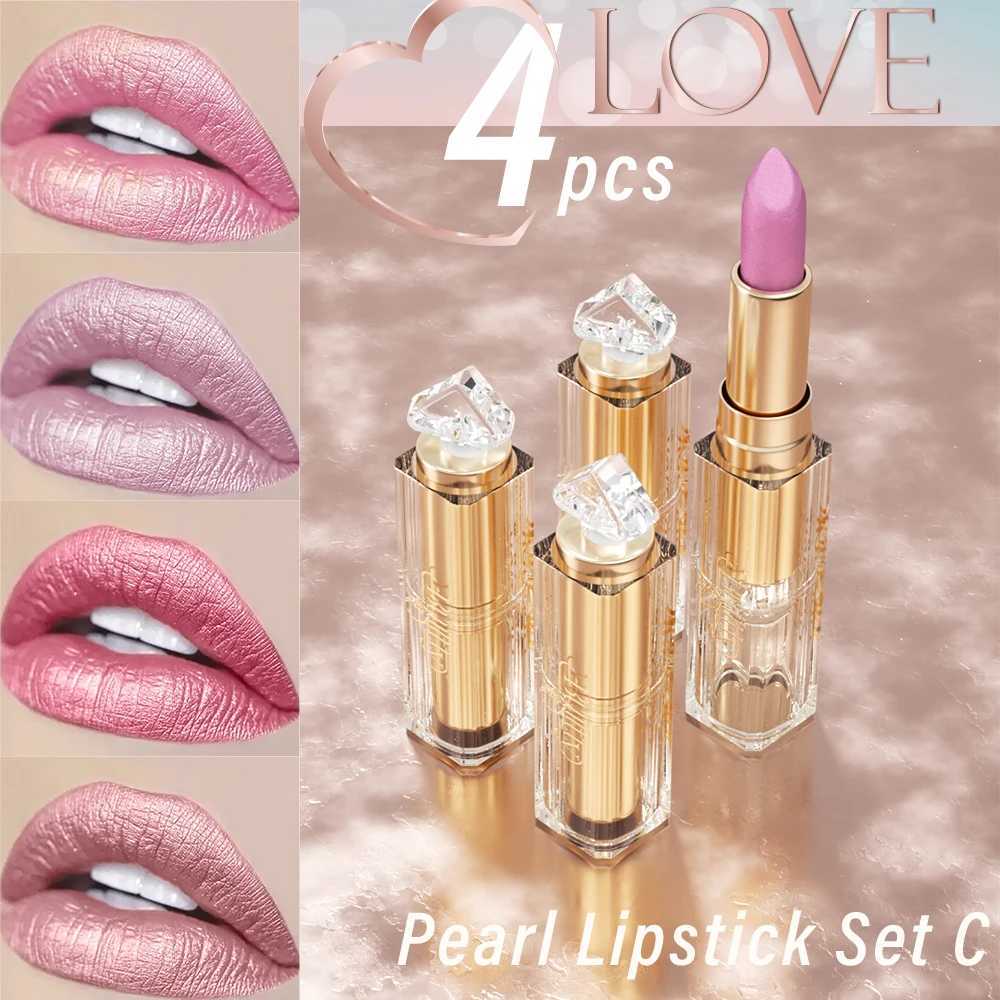 Glitter Lipstick Set Valentines Day Gifts Nude Moisturizer Lipstick Long Lasting Waterproof Lipstick Makeup Souvenir Gift SetXJ241205