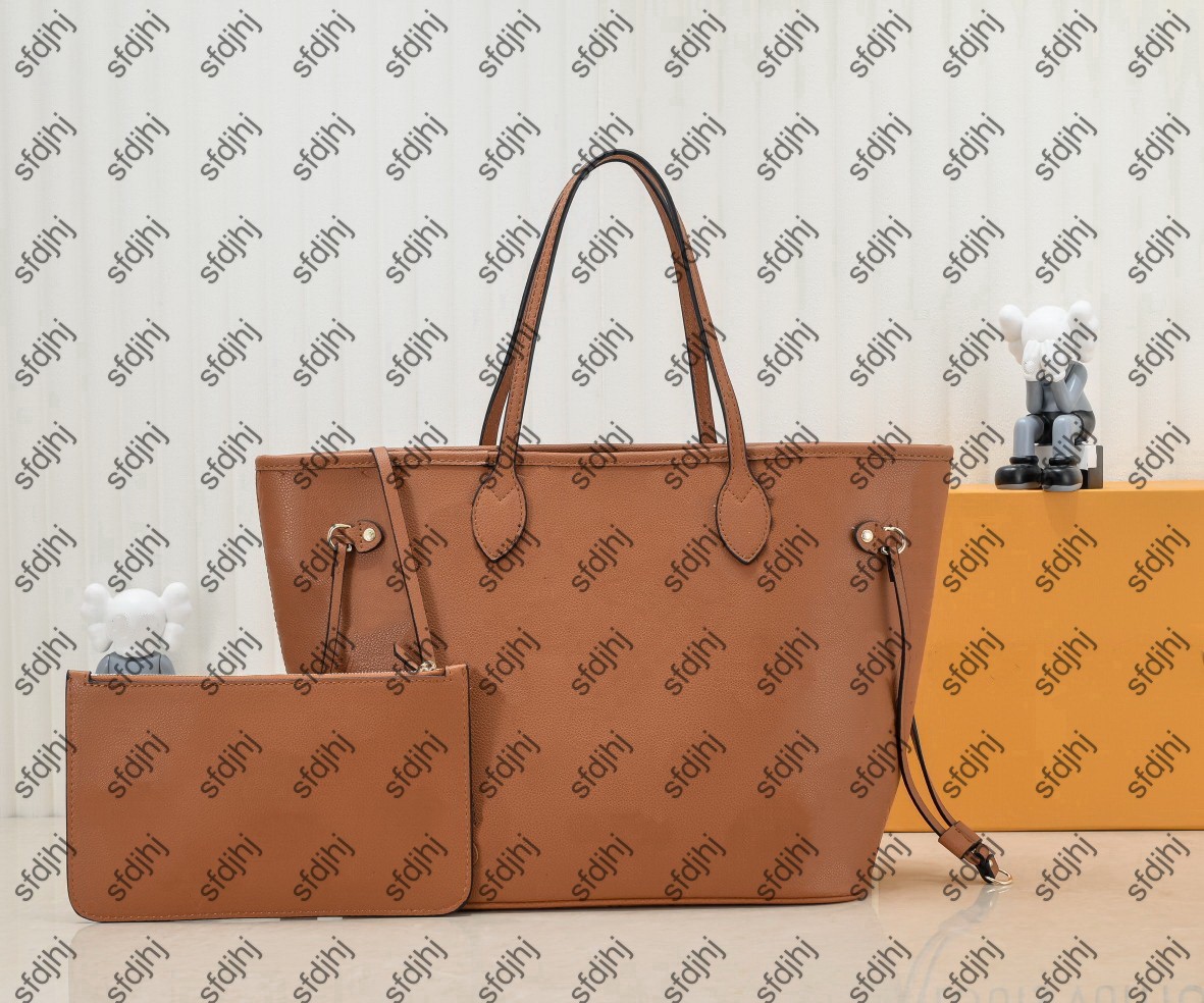 5A 2PCS Quality Designer Handbag bag Purses Classic Fashion Women messenger Shoulder Bags Lady Totes Brown handbags With Shoulders Strap Dust Bag