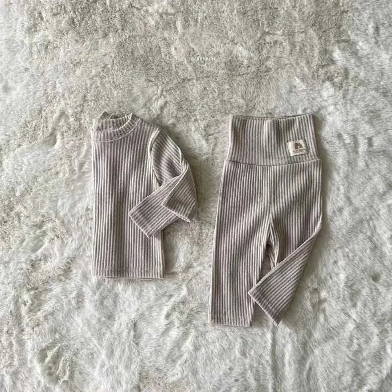 Autumn Winter New Baby Long Sleeve Pajamas Set Infant Solid Homewear 2pcs Suit Boys Girls Tops + Pants Toddler Casual OutfitsXJ241205