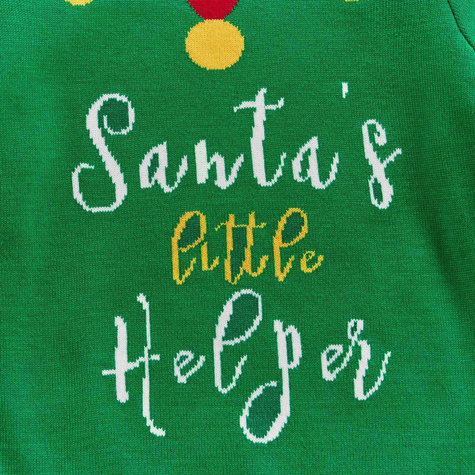 Baby girl boy casual long sleeved sweater fashionable Christmas jacquard round neck flower knit 2-7T W241205