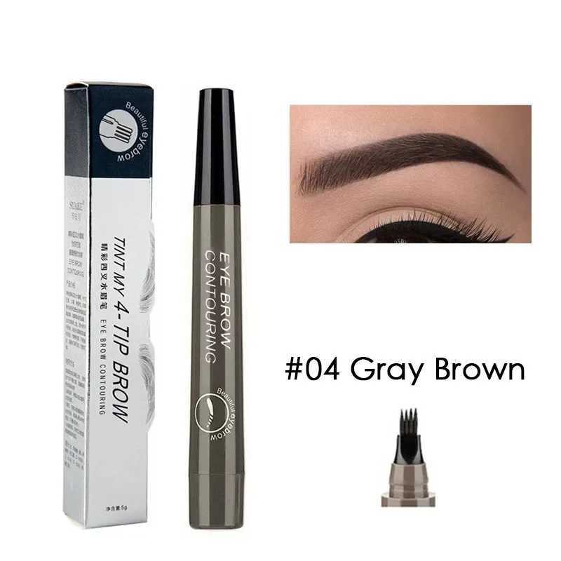 Misilan Eyebrow Pencil 4 Tips Liquid Eyebrow Tattoo Brush Makeup Waterproof Eyebrow Makeup W241205