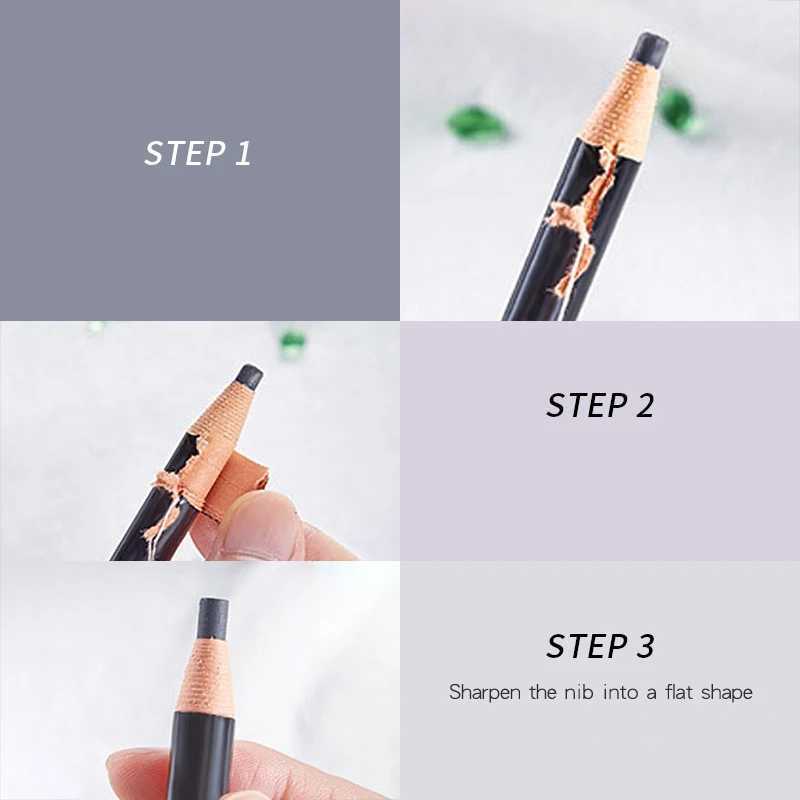 Durable professional pencil easy to use brown black waterproof cylindrical makeup wholesale trend 2024 W241205