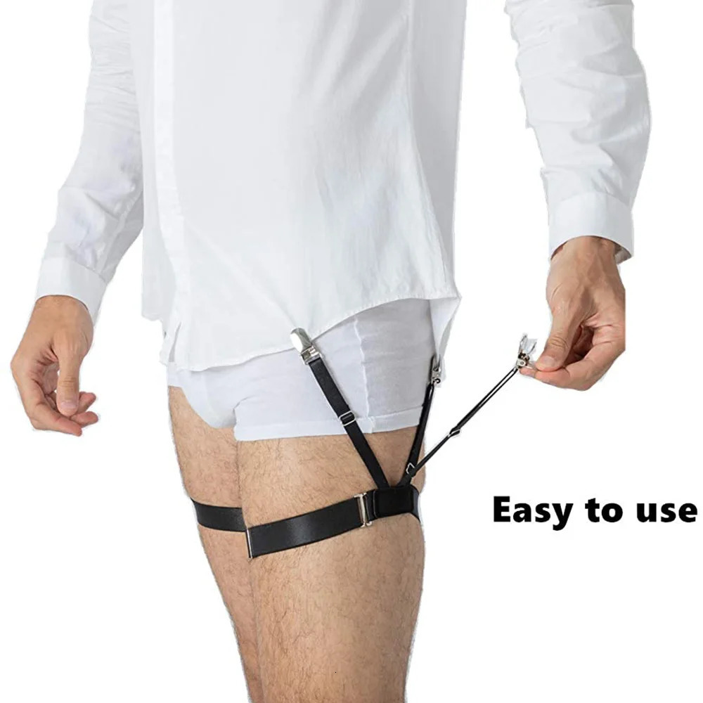 Mens Shirt Stays Garters Belt Adjustable Elastic Holder Straps Keep Tucked In NonSlip Tuckers Leg Suspenders 241122