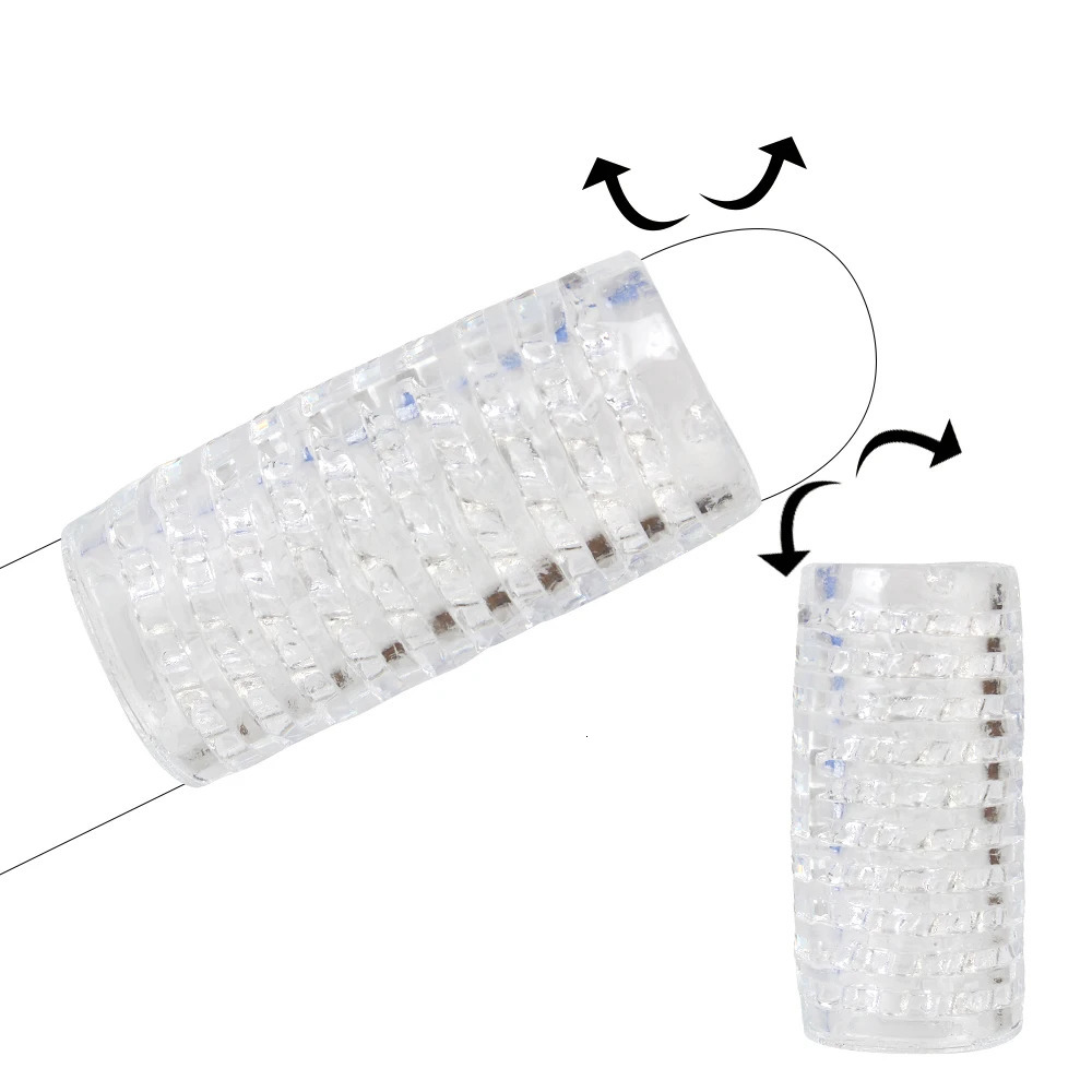 3.54inch Transparent Male Masturbator Artificial Pussy Vaginal For Men 18 Glans Sucking Penis Pump Spikes Exerciser Sex Toys 241205