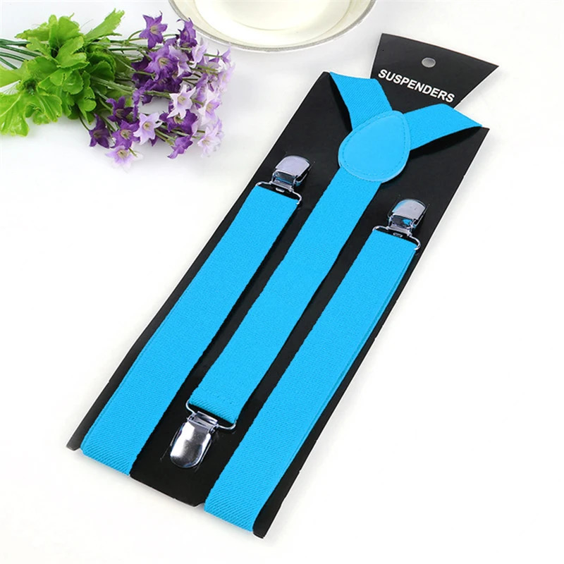 Women Men Adjustable Shape Elastic Clipon Suspender Three Clip Pants Braces Wedding Strap Party Belt Fashion Accessories 241122
