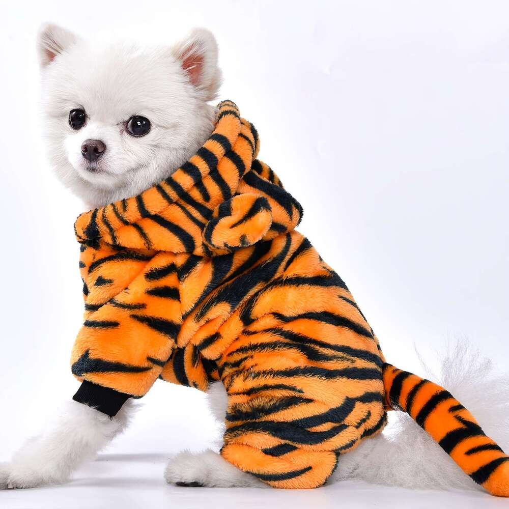 Small Medium Warm Cute Pet Hoodie Dogs and Cats - Perfect for Winter