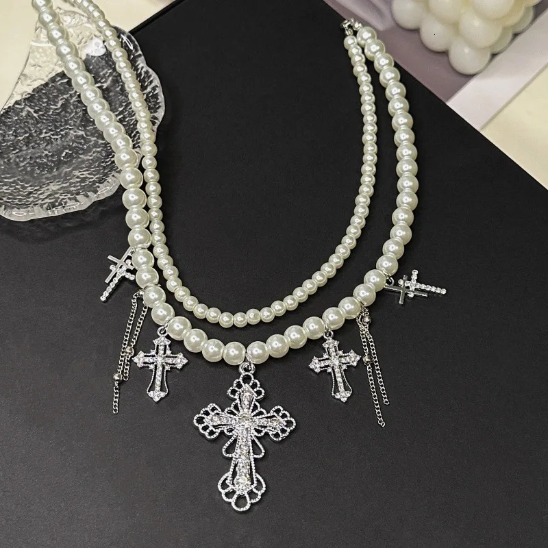 Fashionable pearl necklace pendant French retro style birthday jewelry for wife 241205