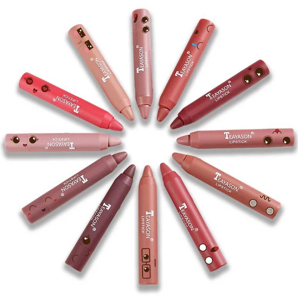 12 Colors Velvet Matte Lipsticks Pencil Waterproof Long Lasting Sexy Red Lip Stick on-Stick Cup Makeup Lip Tint Pen MaquillajeXJ241205