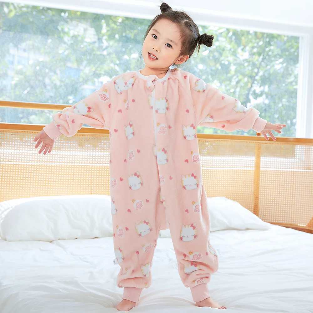 Pajamas Boys Girls Sleeping Bag Kids Toddlers 0 to 1 2 3 4 5 6 Years 2024 Winter Onesie Children Pijamas Infantil Owl Halloween Pajamas H241205