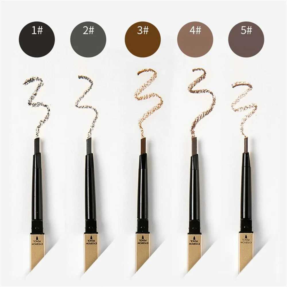 5 colors ultra-fine triangle double-sided small gold bar mascara waterproof sweat proof non fading mascara W241205