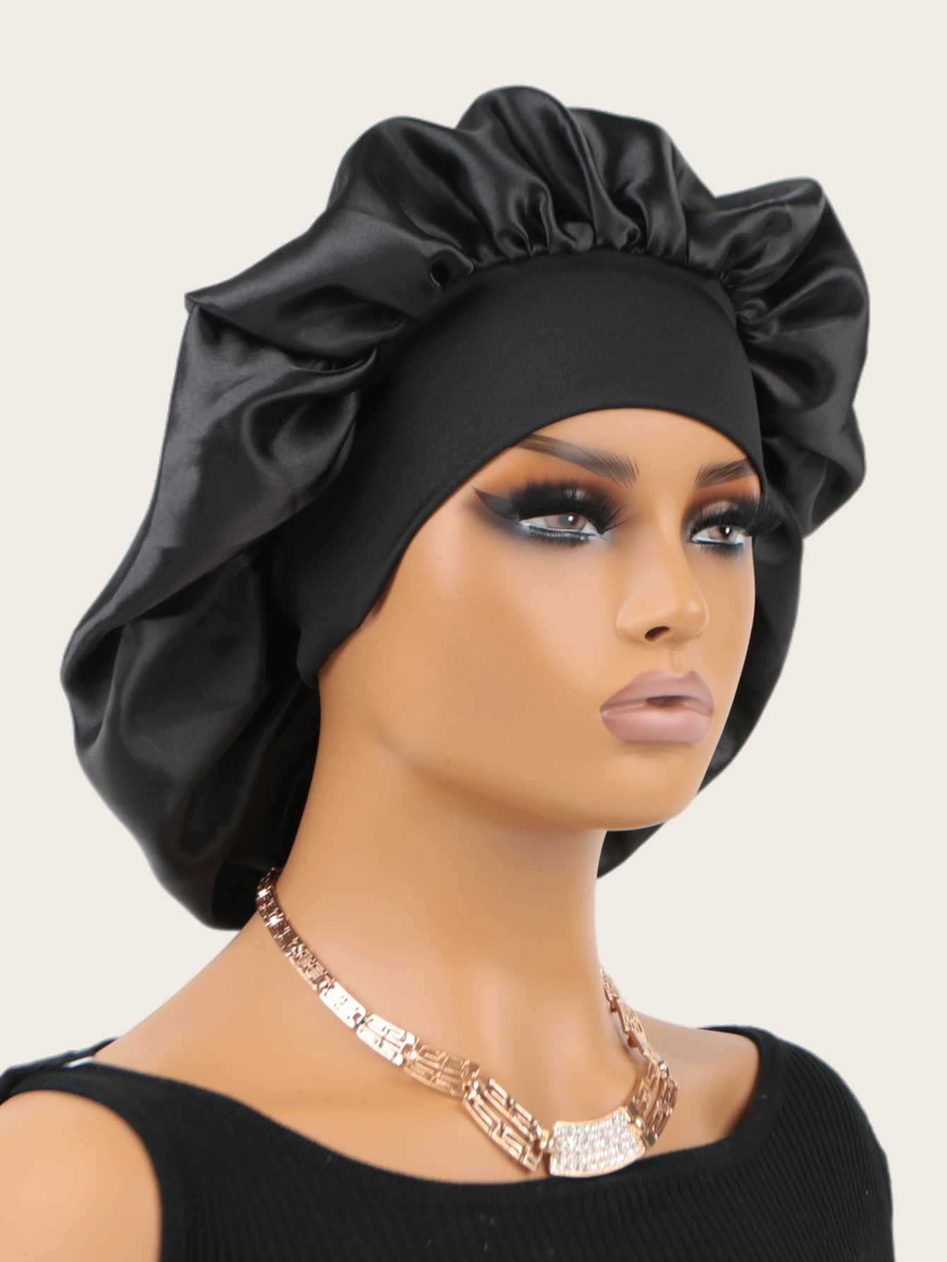 Unisex Head Wr Elastic Band Bonnet sleep c Extra Large Satin Silky Bonnet Sleep with Premium Elastic BandXJ241205
