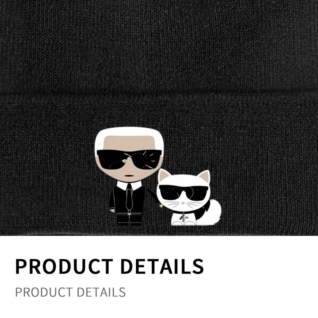 Karl Who_9ISADM Beanie Knitted Hat Mens Winter Warm Outdoor Hat 241205