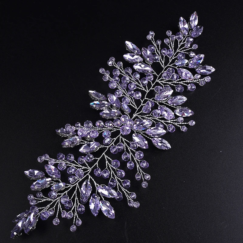 Wedding Red Jewelry Hairstyles Headpiece Black Headdress Crystal Headband Bridal Hair Accessorie Party Tiara 241122