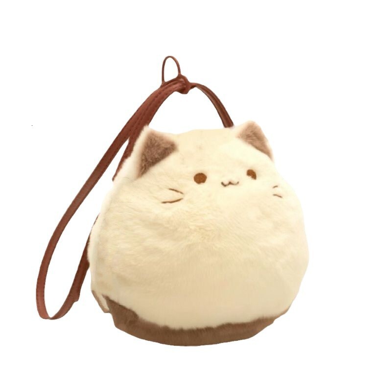 Cute Cat Small New Internet Celebrity Cartoon Plush Doll Crossbody Bag For Women