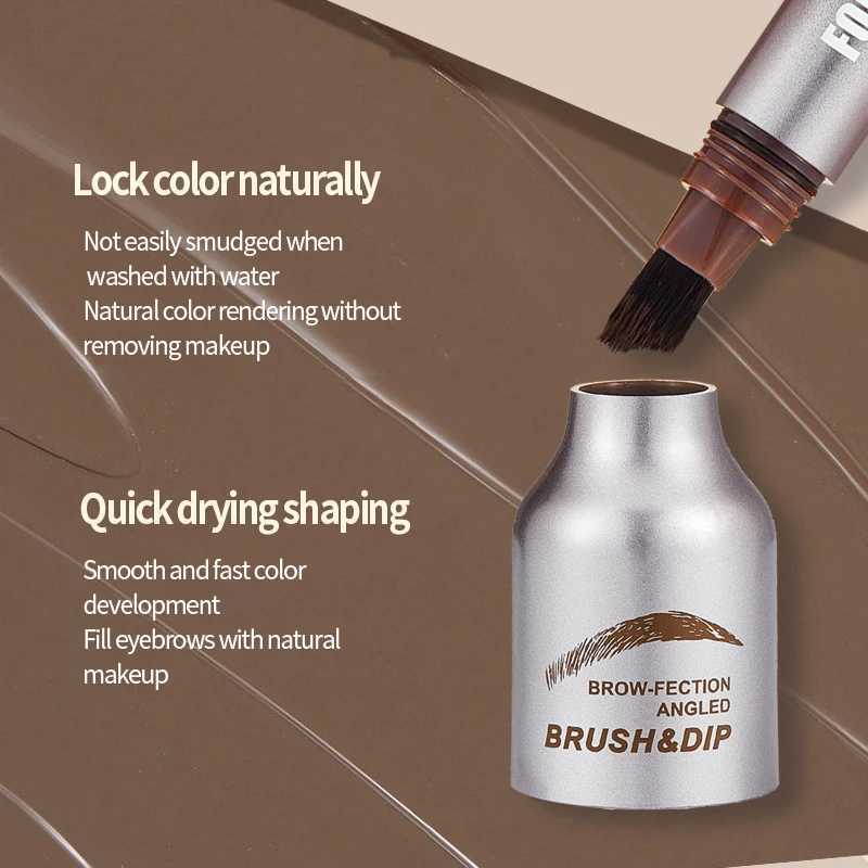 Wild eyebrow pencil waterproof with square corner brush quick filling for spare eyebrows and hair natural dye eye cream W241205