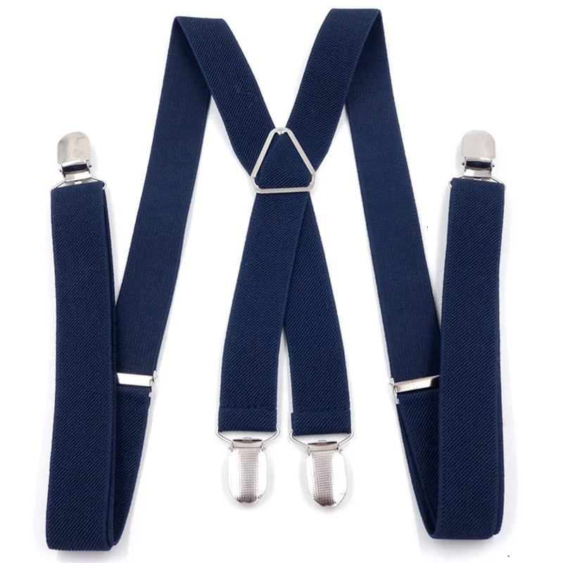 4 Clips 25CM Wide Men Suspender Elastic Adjustable Adult Braces Kids Children Boys Girls Wedding Accessories 241122