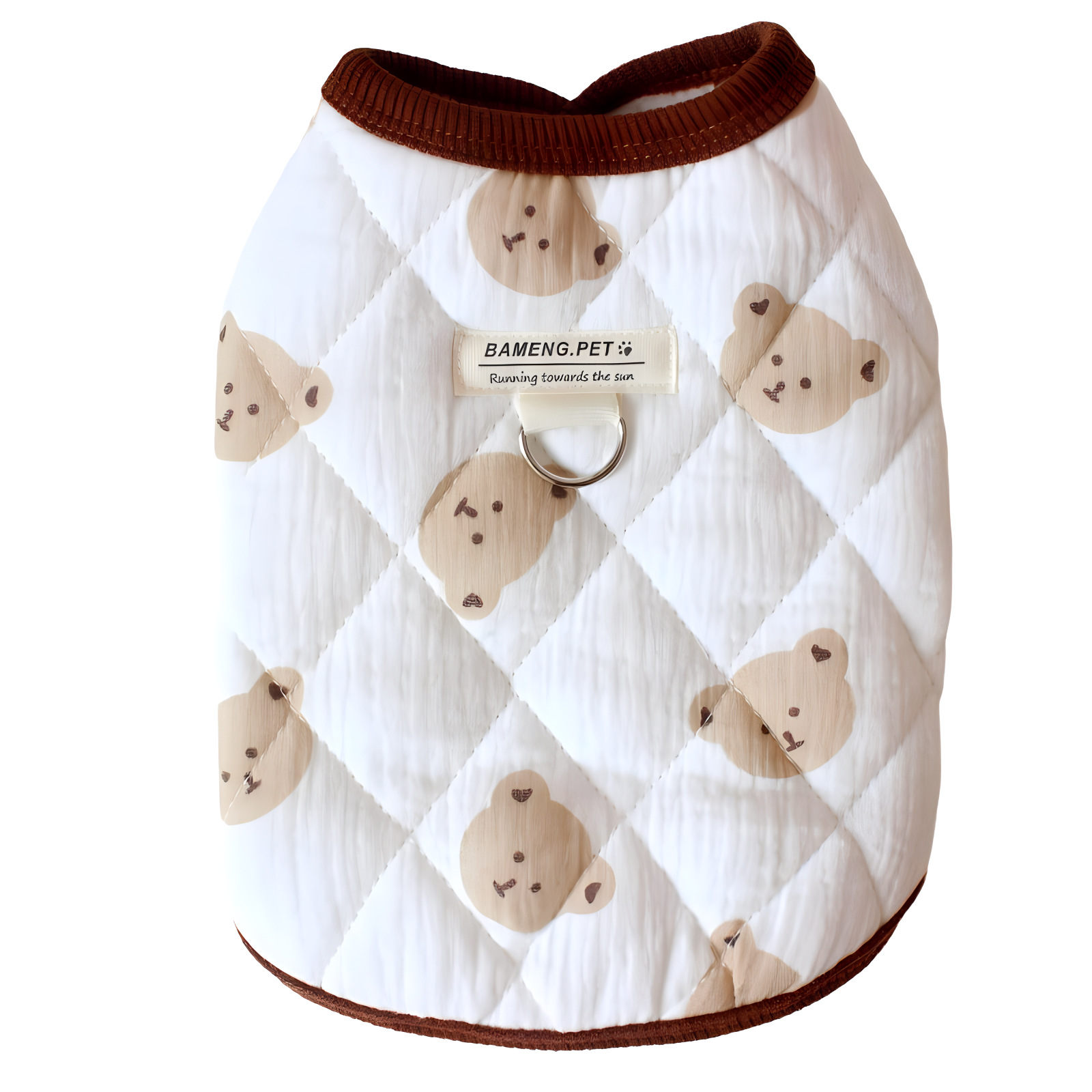 Update Plush Cotton Yarn Pet Vest - Cute Teddy Bear Dog Clothes For Autumn & Winter