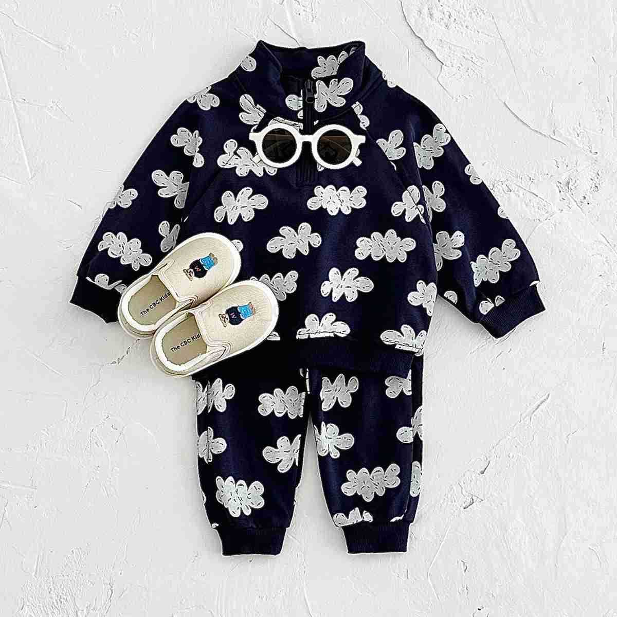 2024 Autumn Baby Boy Clothes Sets Girl Infant Sweatshirts Long Sleeve Pullover+Sweatpants Suit Kids Outfit 2Pcs Children ClothesXJ241205