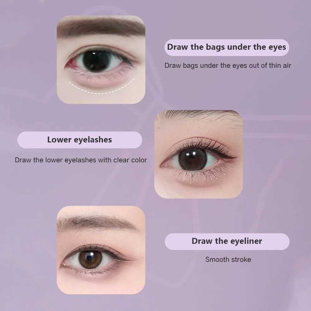 Biya liquid eyebrow pencil thin tip durable suitable for beginners transparent eyebrows W241205