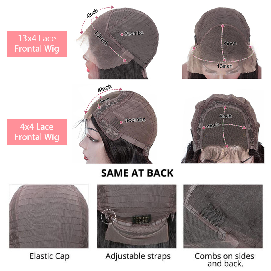 Short Bob Human 200 Density Lace Front Wigs Hair 13X4 Water Wave Closure 4X4 Deep Curly Wig Women 10 12 14 16 Inch