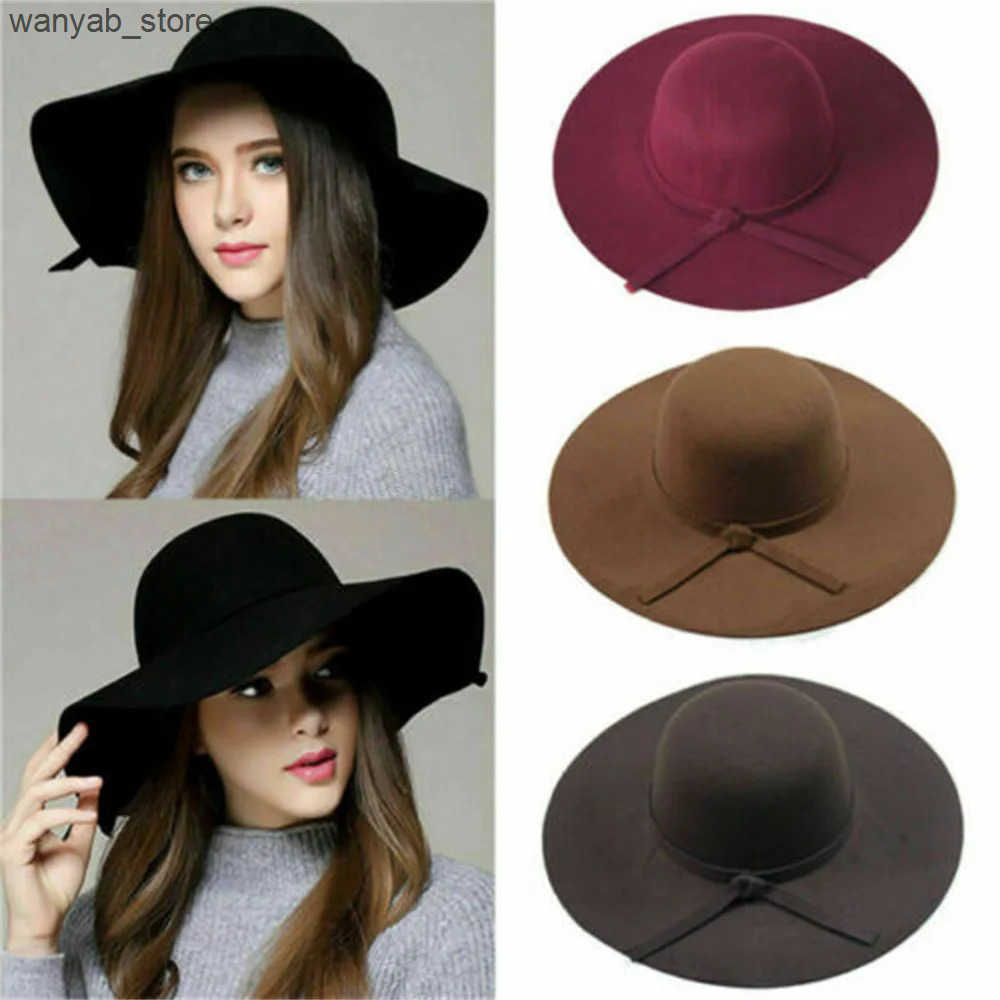 Cloches New Autumn Winter Womens Bowling Hat Elegant Soft Retro Felt Fedoras Fashion Solid Womens Soft Hat Wide Dome Hat L240910