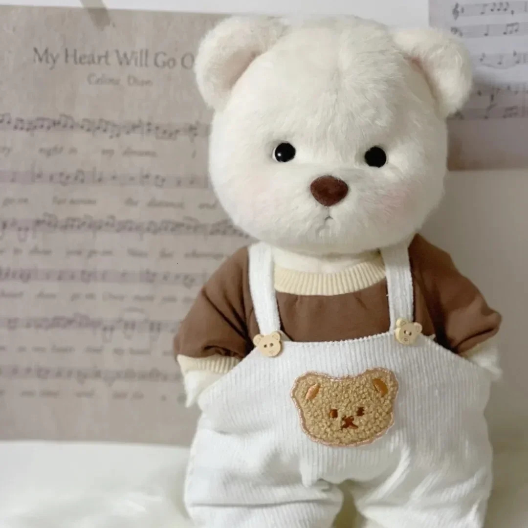 30cm Handmade Teddy Bear Plush Toy Cute Changing Clothes Stuffed Little Brown Bear Plushie Doll Children Toys Christmas Gift 241204