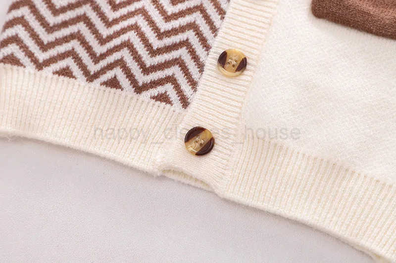 Fall Boutique Kids Clothing Baby Boy Clothes 9 to 12 Months Knitted Sleeveless Vest + Denim Shirts + Pants 3PCS Boys Outfit SetXJ241205