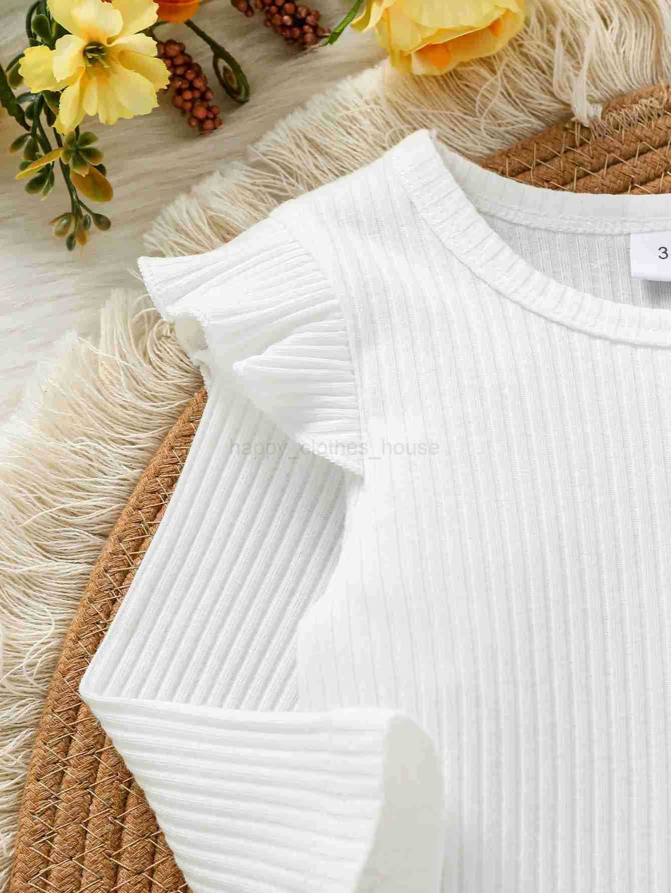 2pcs Babys Girls Long Sleeve Autumn Bodysuit Skirt Set With Floral Preppy Sle Fashion ClothingXJ241205