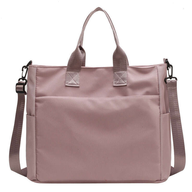 Oxford Cloth Cotton Material Large Capacity Tote Shoulder College Students Handheld Simple Crossbody Bag