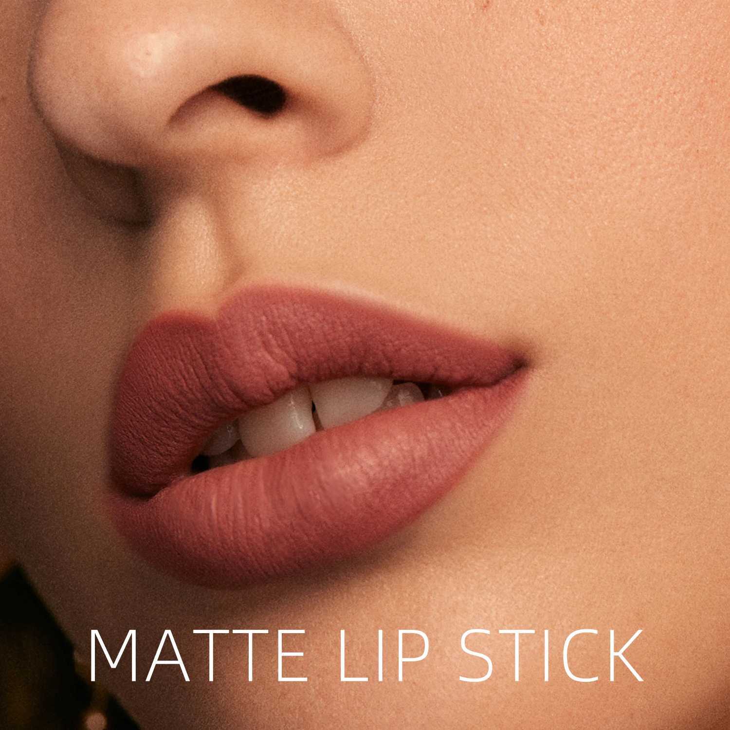 Matte Velvet Lipstick 12-Color Single Tube Long-Lasting Non-Stick Cup Smooth Matte Finish Non-Fading Velvet Lip ColorXJ241205