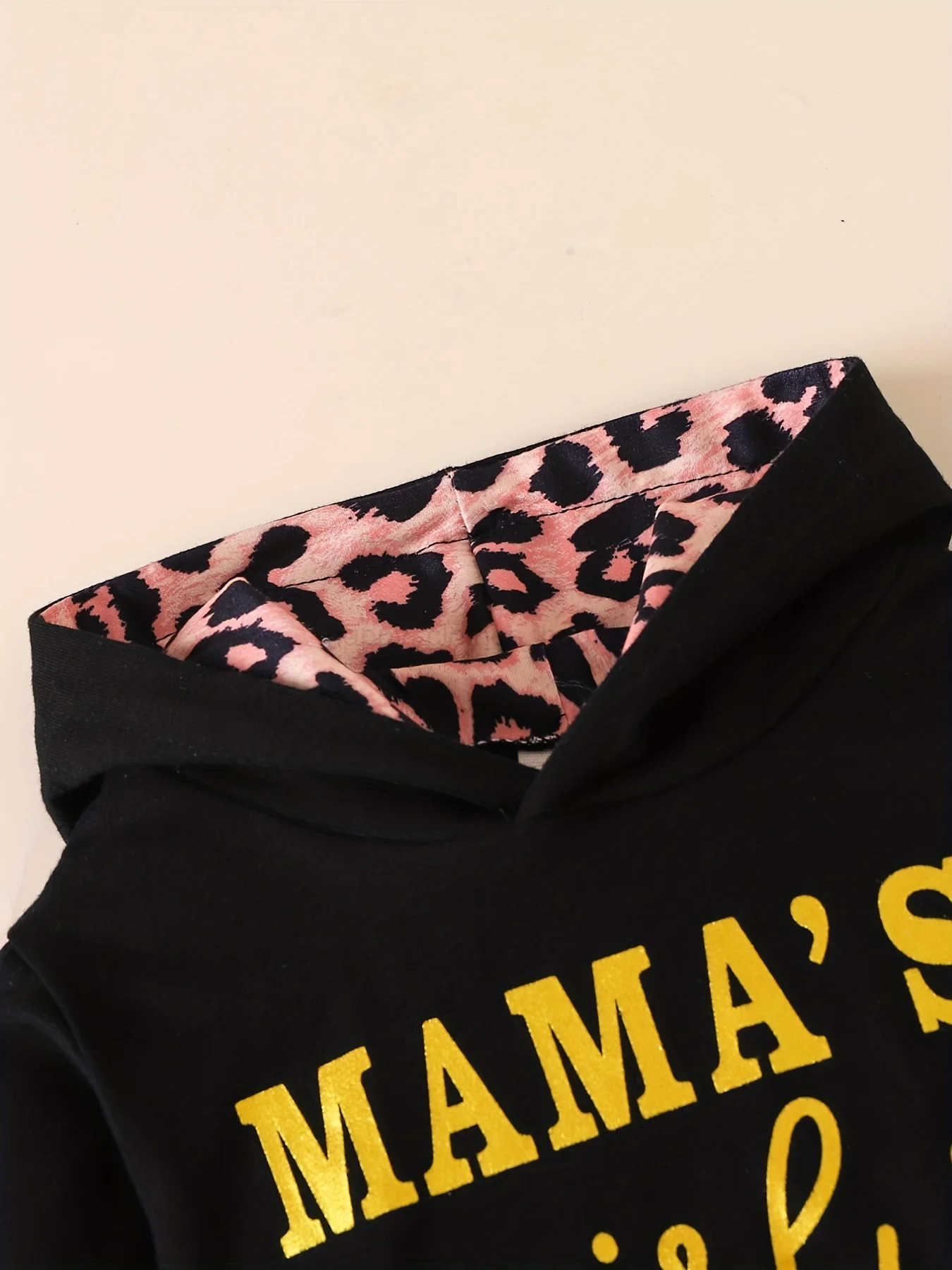 3PCS Black Spring and Autumn baby girls casual hooded long-sleeved hoodie set baby clothingXJ241205