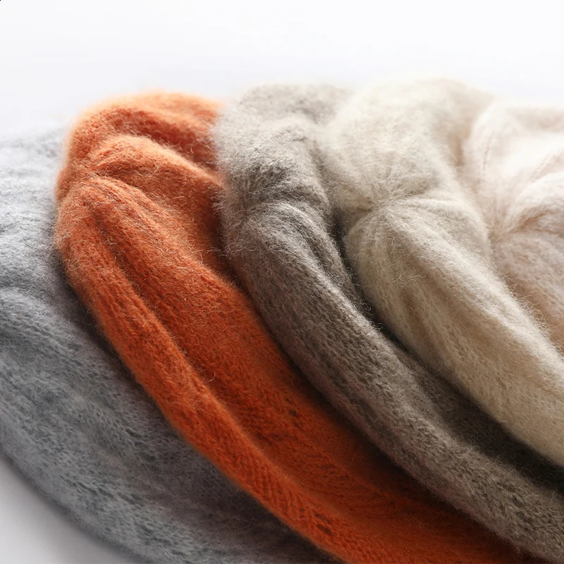 High quality winter hat womens cashmere knitted solid jacquard skull hat beans 241205