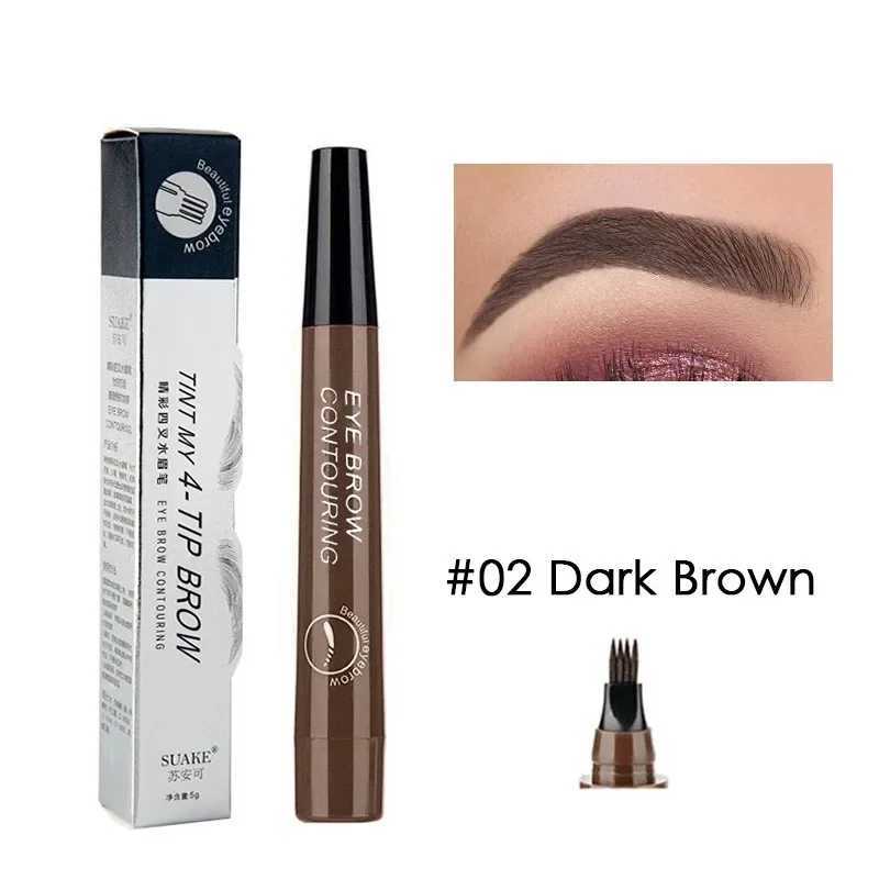 Misilan Eyebrow Pencil 4 Tips Liquid Eyebrow Tattoo Brush Makeup Waterproof Eyebrow Makeup W241205