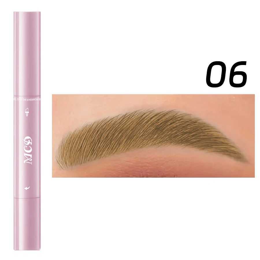 2-inch professional waterproof eyebrow pencil set durable Korean makeup kit with brush - including black dark brown gray W241205