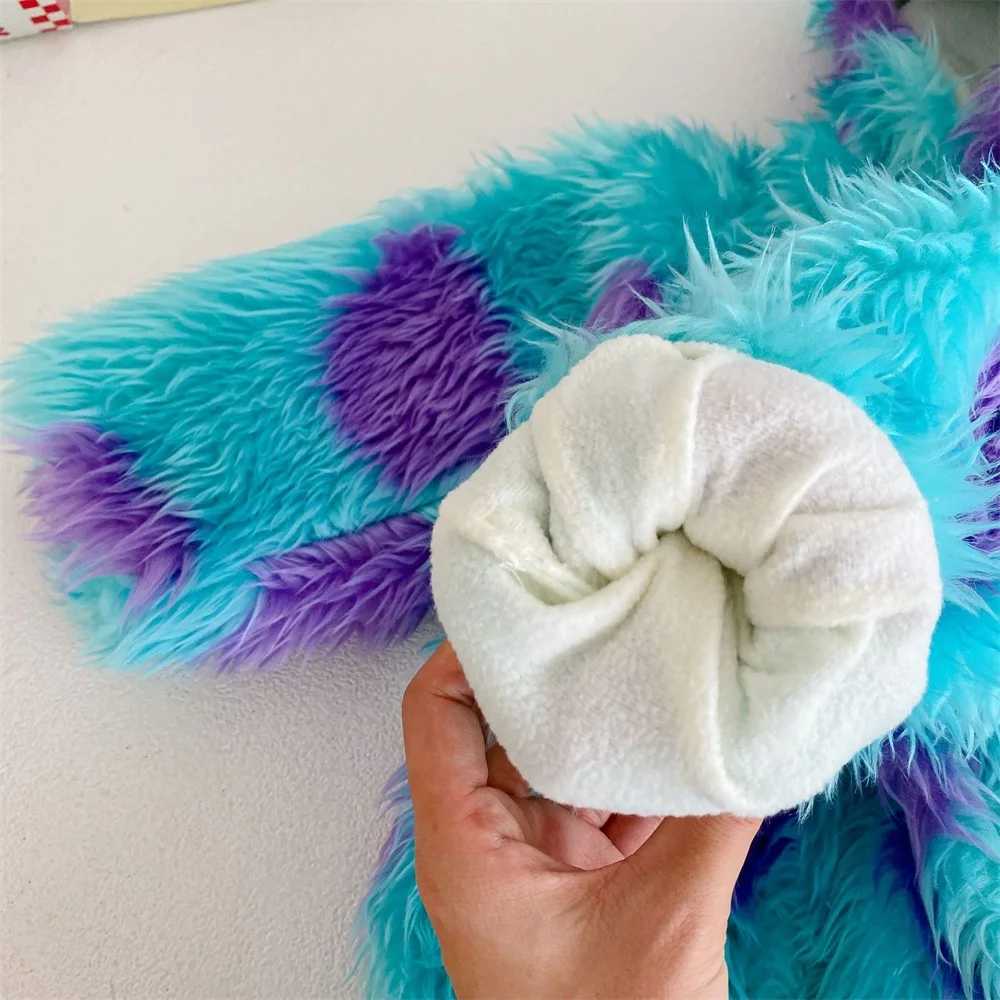 Pajamas Furry Sully Onesie Children Boy Girl Clothes Anime Romper Cartoon Blue Kigurumis Fit 75-135cm Height Kid Halloween Outfit Pajama H241205