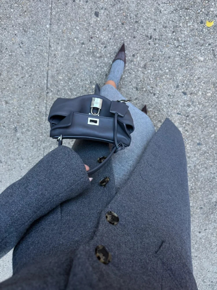 2024 Burgundy Fashion Slim Fit Womens Woolen Overcoat Elegant Lapel Button Down Flap Pockets Jackets Female Chic Street Outwear 241204