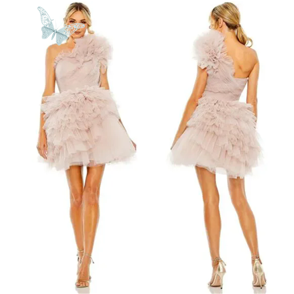 Pink Sequin Homecoming Dresses Bead Neck Short Prom Gown Pleated Skirt Robe De Tail Club Wears Prom Gowns Custom Made 01