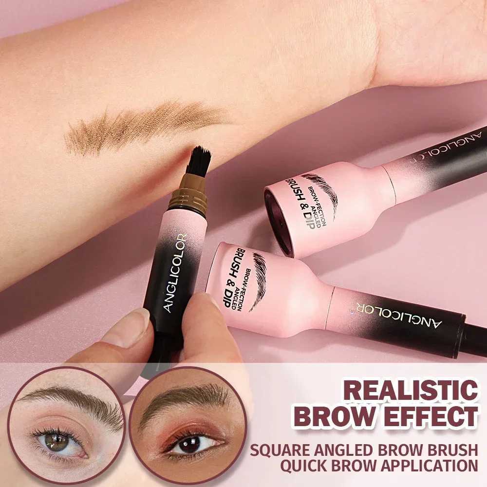 Wild Eyebrow Pencil Square Corner Brush Velvet 3D Eyebrow Dye Frost Hair Thread Anti Staining Multi functional Eyebrow Coloring Pen W241205