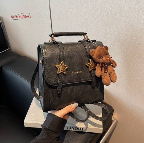 Advanced retro versatile college backpack for women 2024 new trendy fashion student class commuting backpack #32 swissmilitary