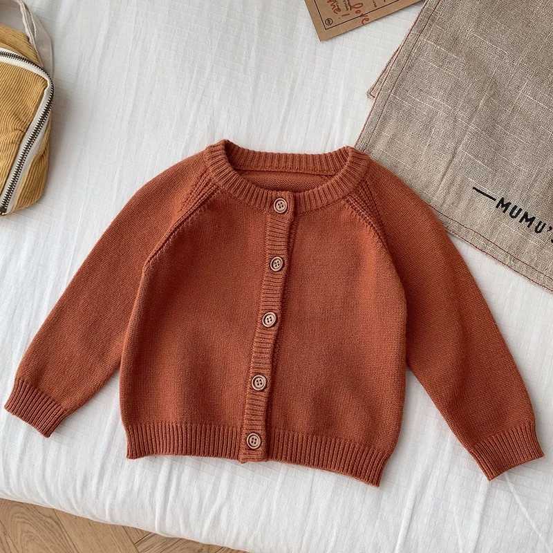 Autumn New Baby Boys Girls Knitted Cardigan Baby Sweater Preschool Knitted Cardigan Newborn Knitted Long Sleeve Baby Jacket Top W241205