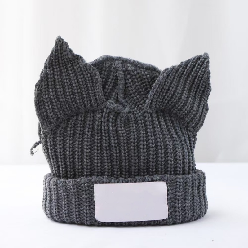 mens designer hat beanie designer beanie bobble hat High Quality Smile Face Hat Bonnet Autumn Winter Warm Men Women Skull Knitted Wool Cap Smig Beanie