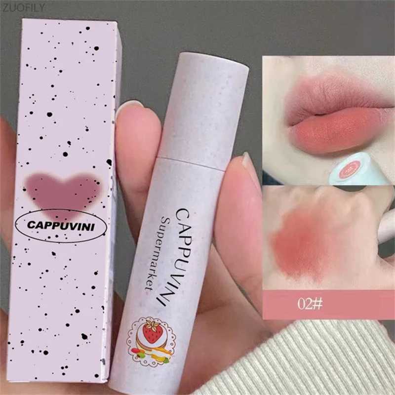 6 Colors Peach Matte Sexy Red Lipsticks Waterproof Lip Gloss Long Lasting Non-Stick Cup Liquid Lipstick Korean Makeup CosmeticsXJ241205