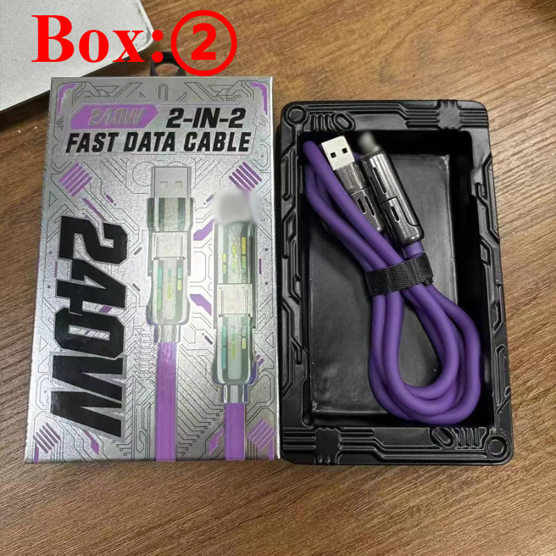 4-in-1 USB Charging Cable Fast Charging MAX 240W Multi Functional Aluminum Alloy 240W suitable For iPhone15 Samsung