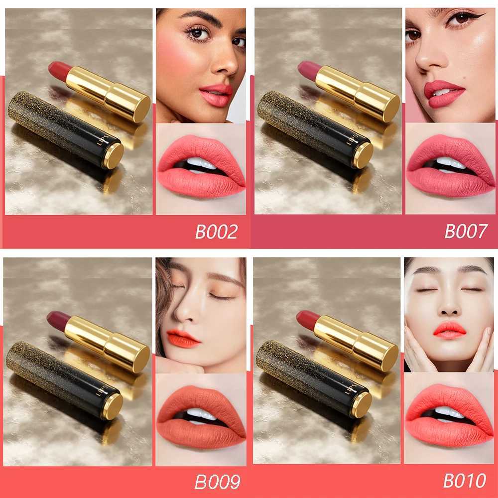 Matte Lipstick Long Lasting Smudge Proof Lipstick 4Pcs Set for Women Dark Ruby Red Nude Beige Pink Mauve Waterproof LipstickXJ241205