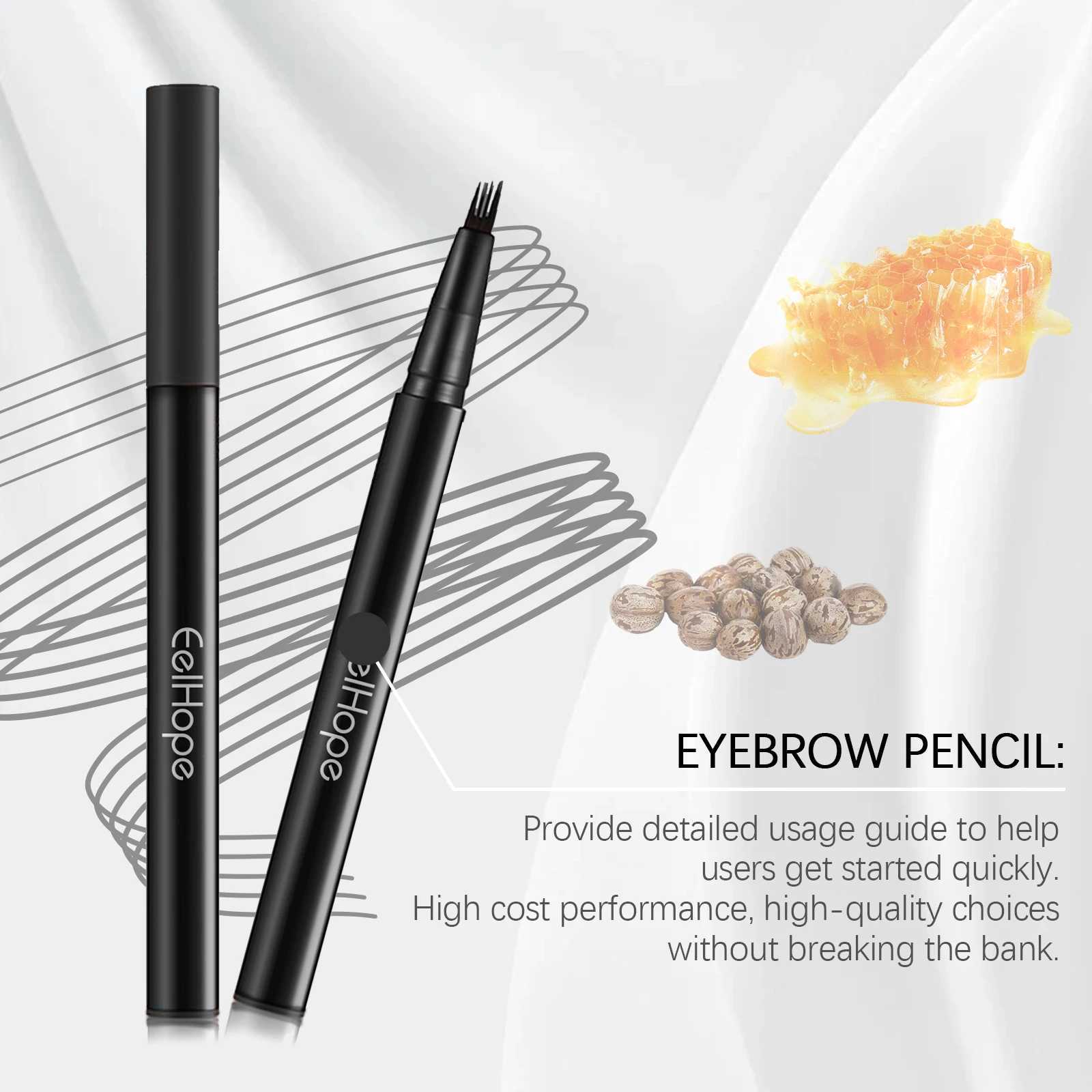 4-pack Eyebrow Pencil Waterproof Durable Natural Black 5pcs/Set Womens Eye Makeup Liquid Eyebrow Pencil Womens MakeupW241205