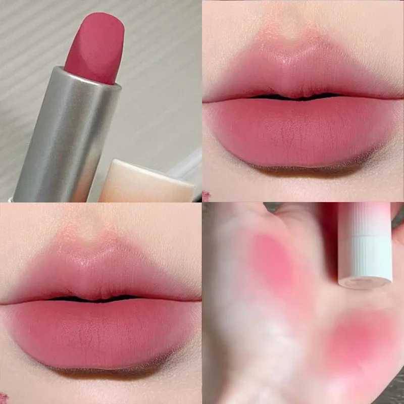Smoky Gray Purple Matte Lipstick Makeup Autumn Winter Velvet Lip Tint Nude Pink Lipstick Lip Pigment Non-stick Cup Red Lip GlossXJ241205