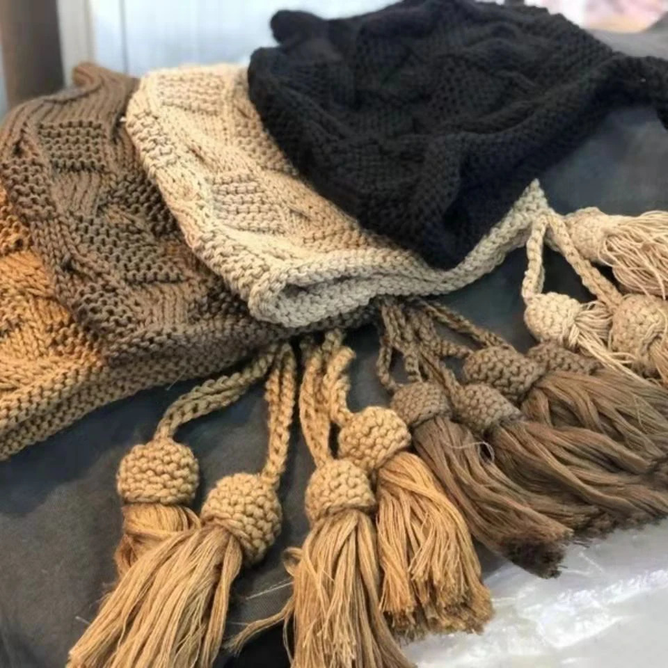 Black aesthetic wool retro hat Harajuku Kawaii womens casual Fairycore hat warm winter casual hat Korean fashion 241205